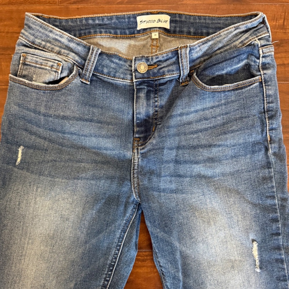 Studio Blue Womens Skinny Jeans Medium Wash Stretch SPT542 Size 28 Stitch Fix - Picture 2 of 8